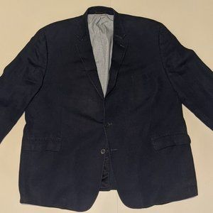 Lauren by Ralph Lauren Navy 100% Linen Blazer 54R